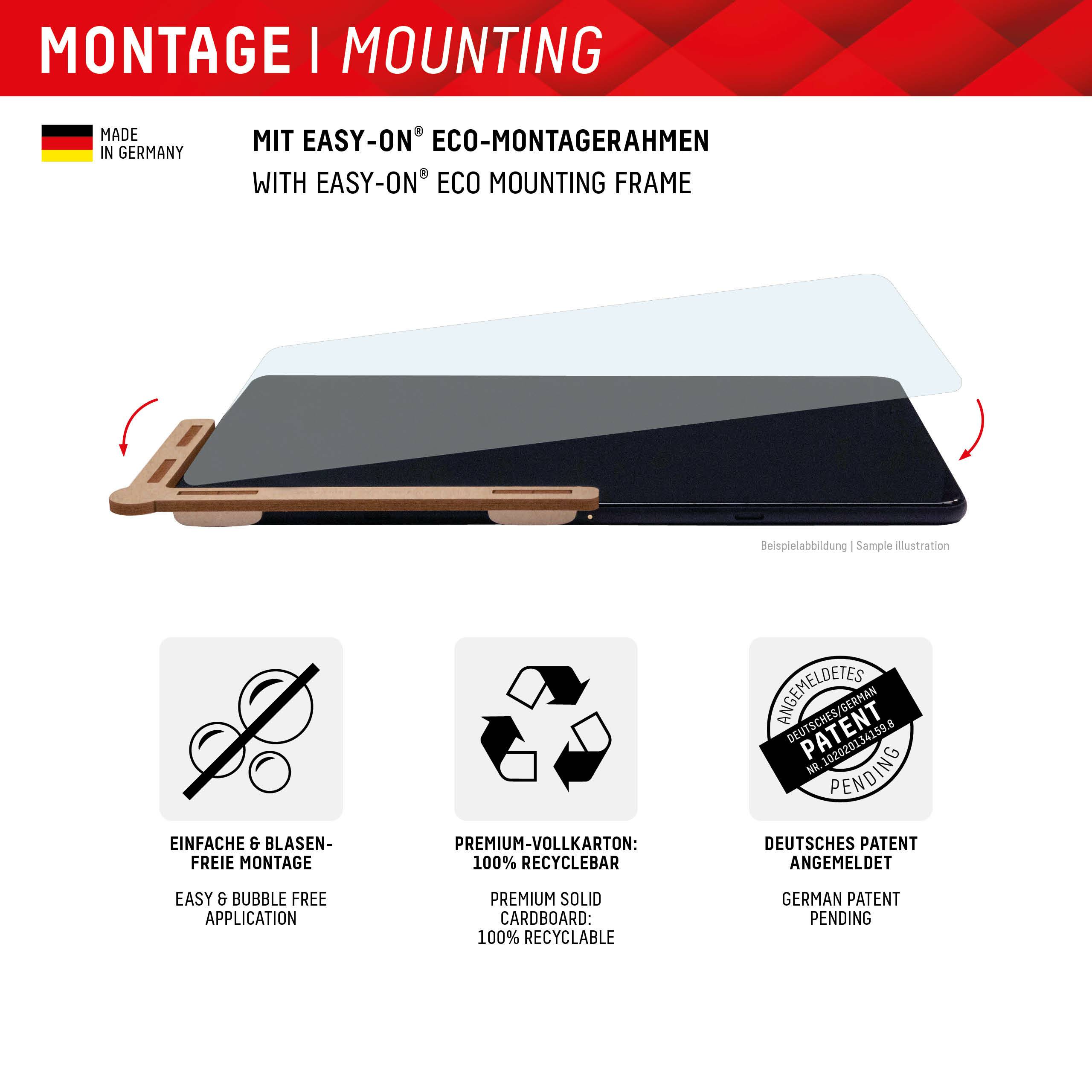 DISPLEX Tablet Glass (9H) für Apple iPad Air 13'' (2024/2025), Eco-Montagerahmen L-Form, unzerbrechlich
