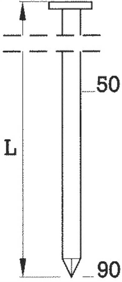Coilnägel Typ BDC 10500429 Ausführung glatt Länge 50 mm Ø 2,5 mm