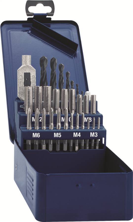 Handgewindebohrer-Sortiment M 3 - M 12 + Kernbohrer 4910703
