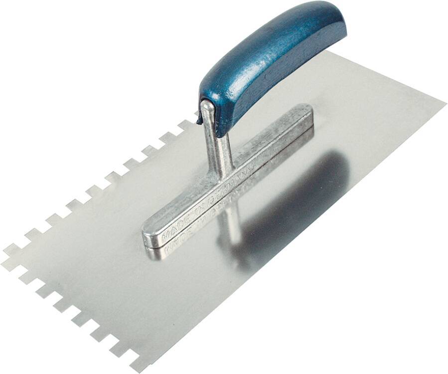 Glättekelle gezahnt 482588 Ausführung Edelstahl Zahnung 8 x 8 mm
