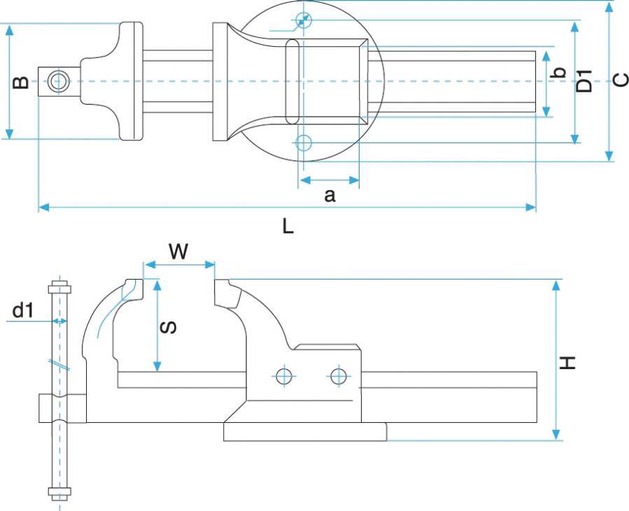 Parallelschraubstock ohne Rohrspannbacke 60210020150 Typ ohne Spannbacke Backenbreite 150 mm Spannweite 190 mm Gesamtlän