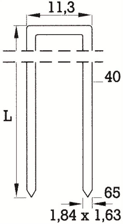 Klammern Typ 180 10004813 Länge 65 mm