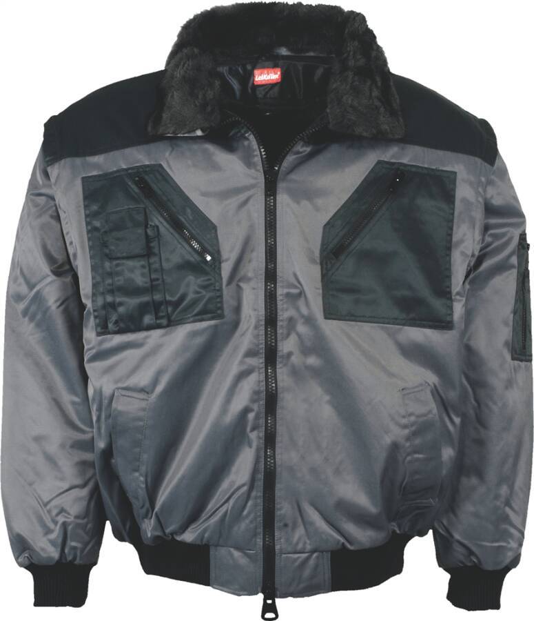 Pilotenjacke mit austrennbaren Ärmeln 7375147XXXL Größe XXXL Farbe grau / schwarz