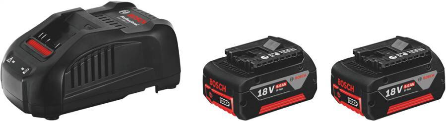 Starter-Sets Akku GBA 18V mit Ladegerät 1600A00B8J Spannung 18 V Kapazität 5,0 Ah Lieferumfang 2x Li-Ion Akku GBA 18V 5,