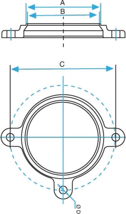 Drehteller 66002010125 für Backenbreite 125 mm A 135 mm B 129 mm C 185 mm D 13,5 mm Gewicht 1,3 kg