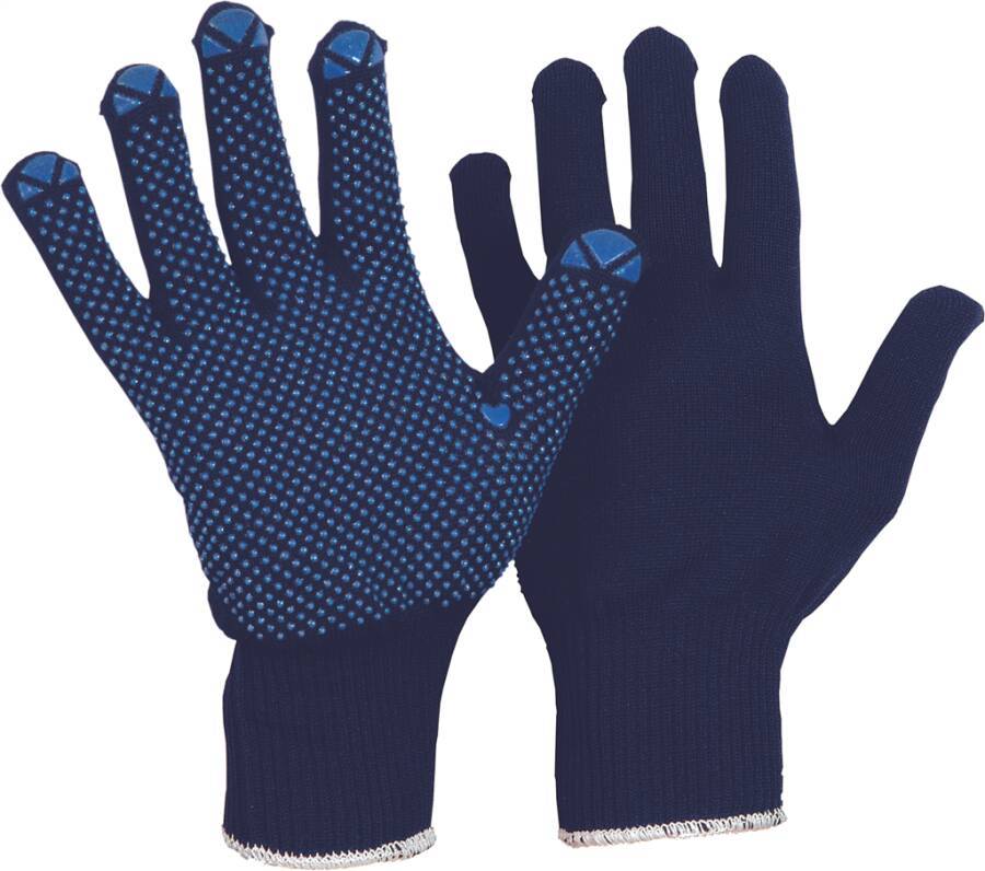 Strickschutzhandschuh Montage 71064011 Größe 11 Farbe blau Trägermaterial Baumwolle / Polyamid Gauge - Mat.-Stärke - mm
