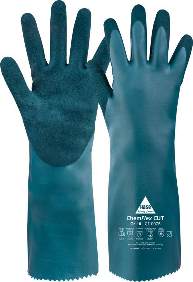 Chemikalien-Schnittschutzhandschuh ChemFlex Cut 907000-08 Größe 08 Farbe grün/schwarz Trägermaterial Nylonfeinstrick /