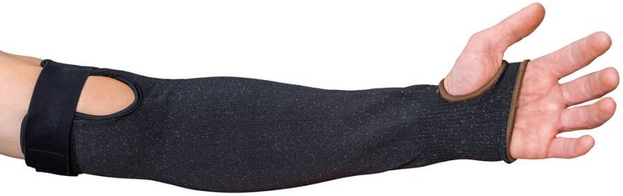Armschützer / Schnittschutz-Armstulpe LeiKaFlex® 71053845 Größe 45 Farbe schwarz Trägermaterial HPPE, Glasfaser, Polyest