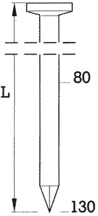 Rundkopfnägel Typ R 20 glatt 10400068 Länge 130 mm Ø 4,2 mm