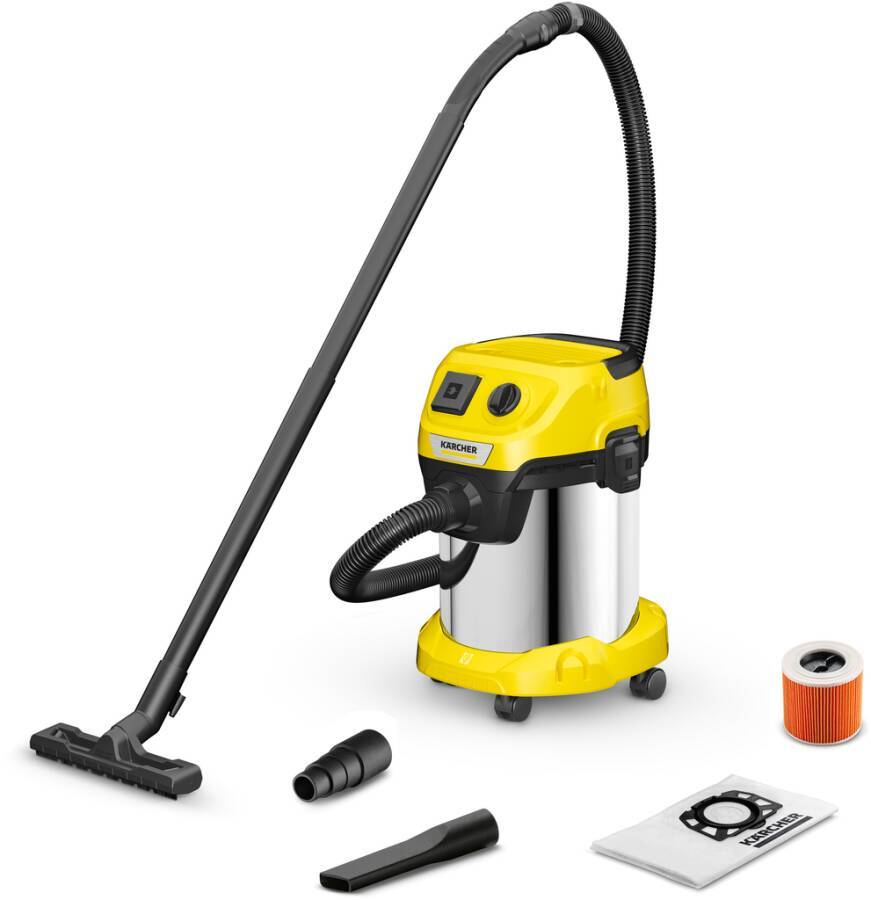 Nass-/Trockensauger WD 3 P S V-17/4/20 16281900 Nennaufnahme 1000 W Behältervolumen 17 l Luftstrom - l/min Unterdruck -