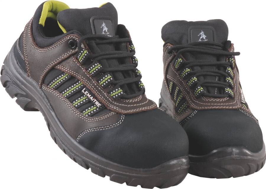 Sicherheitshalbschuh/-hochschuh S3 Douro / Danube 1340-37 Größe 37 Farbe schwarz/braun mit hellgrünen Applikationen Ty