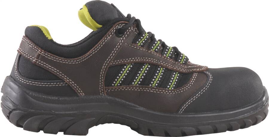 Sicherheitshalbschuh/-hochschuh S3 Douro / Danube 1340-38 Größe 38 Farbe schwarz/braun mit hellgrünen Applikationen Ty