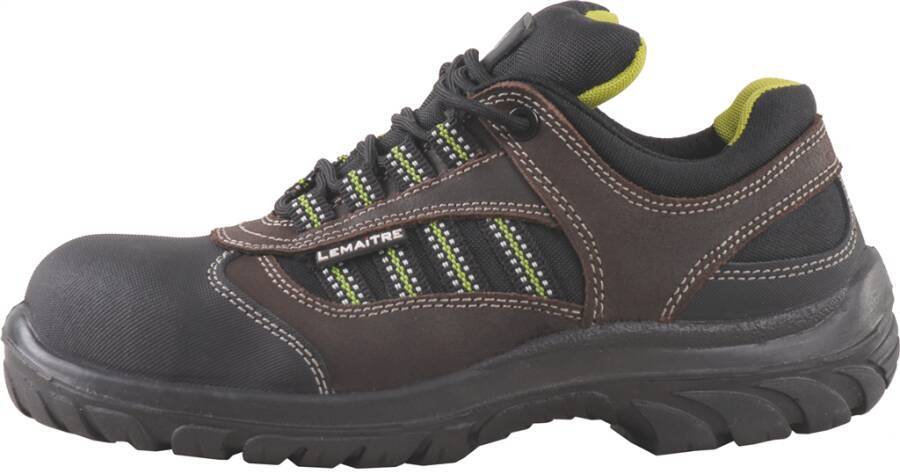 Sicherheitshalbschuh/-hochschuh S3 Douro / Danube 1340-47 Größe 47 Farbe schwarz/braun mit hellgrünen Applikationen Ty