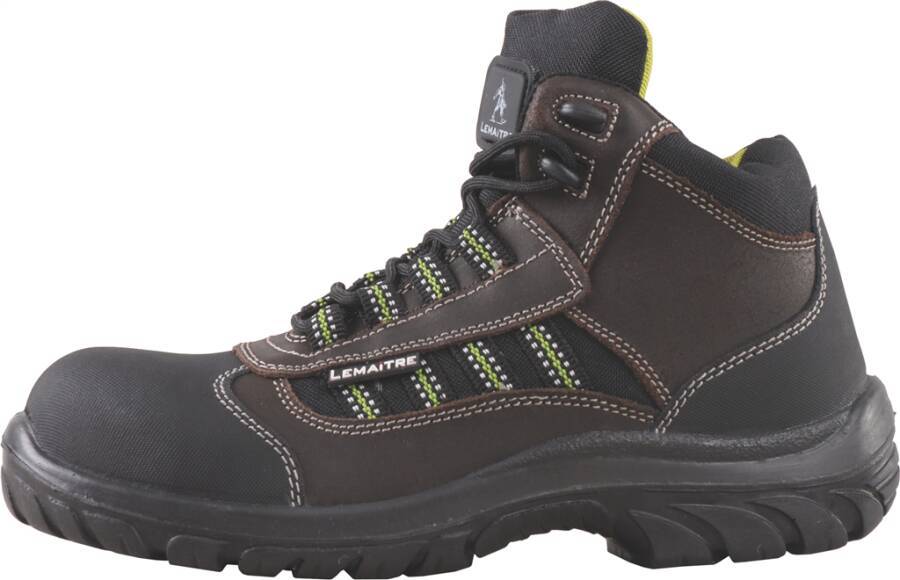 Sicherheitshalbschuh/-hochschuh S3 Douro / Danube 1345-38 Größe 38 Farbe schwarz/braun mit hellgrünen Applikationen Ty