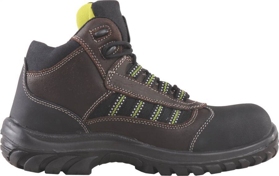 Sicherheitshalbschuh/-hochschuh S3 Douro / Danube 1345-42 Größe 42 Farbe schwarz/braun mit hellgrünen Applikationen Ty