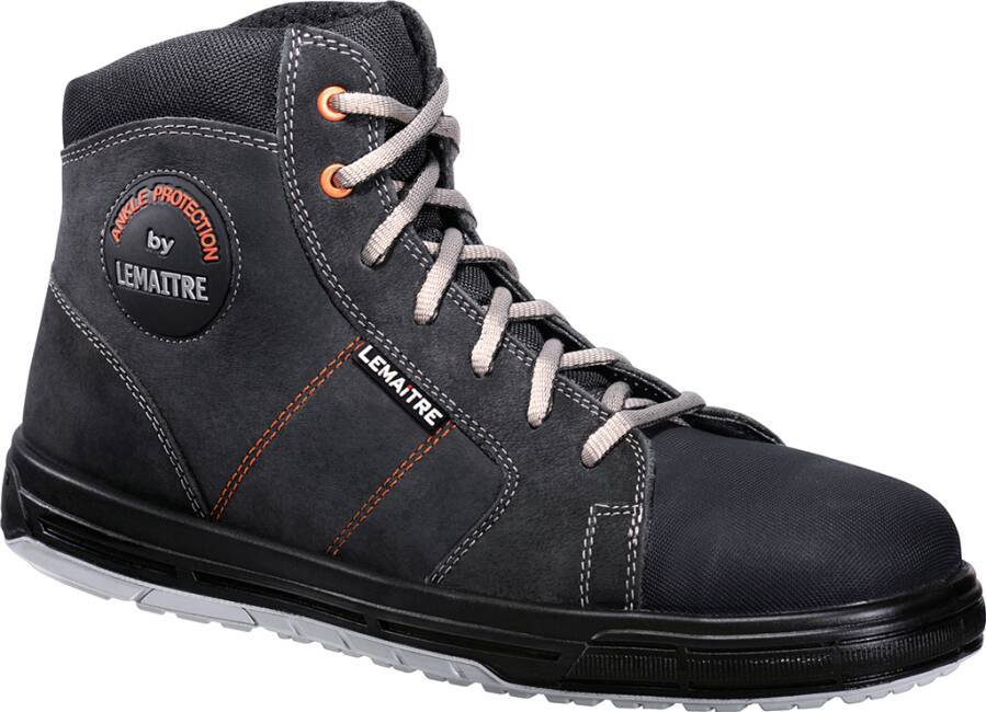 Sicherheitshalbschuh/-hochschuh S3 Soul / Saxo 1975-39 Größe 39 Farbe schwarz, mit grauen und orangefarbenen Nähten Ty