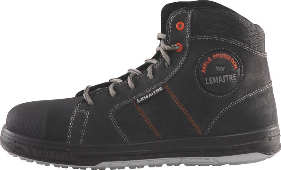 Sicherheitshalbschuh/-hochschuh S3 Soul / Saxo 1975-42 Größe 42 Farbe schwarz, mit grauen und orangefarbenen Nähten Ty