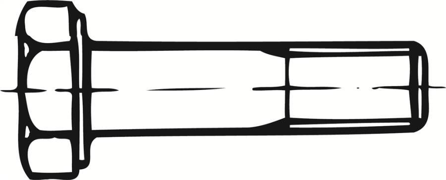 DIN 931 Sechskantschrauben mit Schaft - P6 009318100080040-P6 Norm DIN 931 Werkstoff Stahl 8.8 Oberfläche galvanisch ver