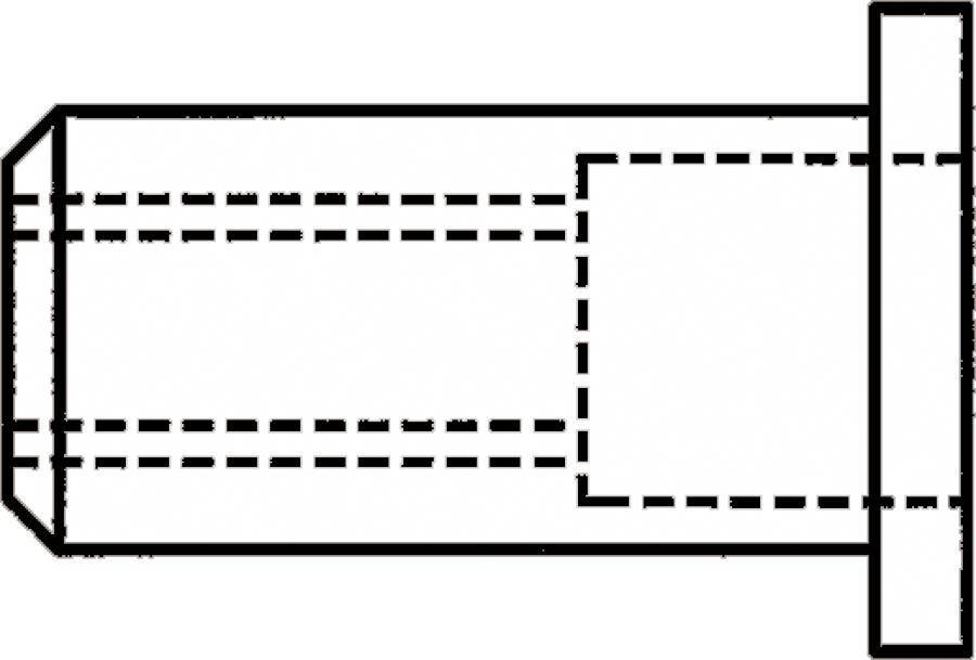 Blindnietmuttern Standard (Flachrundkopf) 1433676 Material Alu Gewinde M4 Einnietschaft 6 x 11,0 mm Loch-Ø 6,1 mm Klemmb