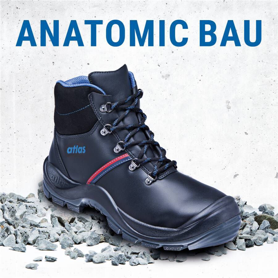 Sicherheitshochschuh S3 Anatomic Bau 500 ESD 4900-44 Größe 44 Farbe schwarz/blau Typ Hochschuh Modell Anatomic Bau 500