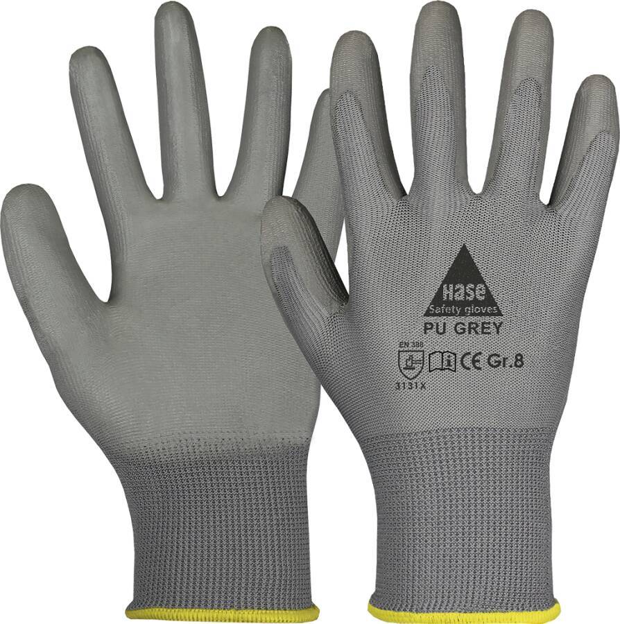 Feinstrick-Schutzhandschuh PU Grey/Black/White 509540-10 Größe 10 Farbe grau Trägermaterial Polyestergestrick Gauge 13 M