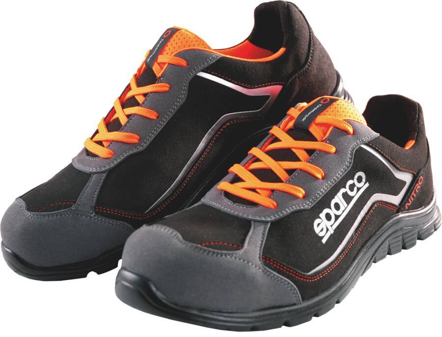 Sicherheitshalbschuh S3 Sparco Nitro 7522NRGR-42 Größe 42 Farbe schwarz / orange Typ Halbschuh Modell Nitro Schutzklas