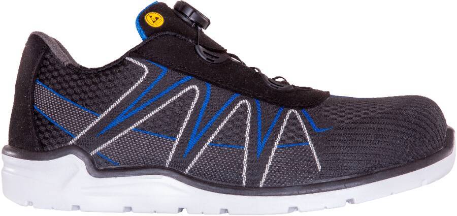 Sicherheitshalbschuh S3 S54 / S55 ESD S55 Blue-Fast-41 Größe 41 Farbe schwarz / blau Typ Halbschuh Modell S55 Drehpunk