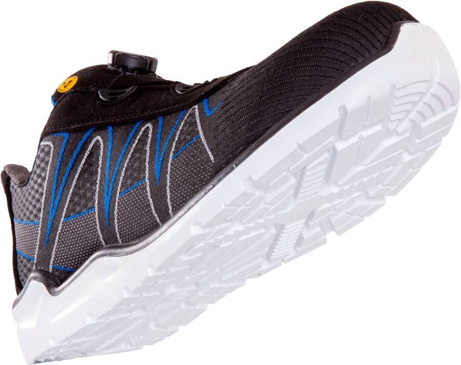 Sicherheitshalbschuh S3 S54 / S55 ESD S55 Blue-Fast-44 Größe 44 Farbe schwarz / blau Typ Halbschuh Modell S55 Drehpunk