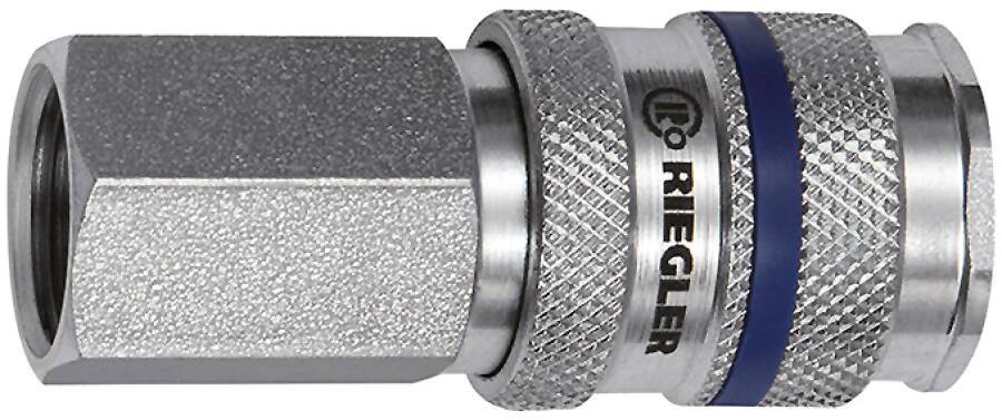 Hochleistungs-Schnellverschlusskupplung NW 7,8 141517 SW 24 mm Typ Innengewinde Anschluss R 1/2 IG max. Druck 35 bar Län