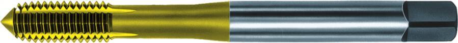 Gewindeformer TIN 15560M6 Gewinde 6 M Steigung 1,0 mm Gesamtlänge 80 mm Schaft-Ø 6,0 mm Vierkant 4,9 mm Kernloch-Ø 5