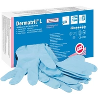 Einmalschutzhandschuh Nitril Dermatril® 741 074109081C Größe 09 Farbe blau Trägermaterial Nitril Beschichtung ohne Sch Einmalschutzhandschuh Nitril Dermatril® 741 074109081C Größe 09 Farbe blau Trägermaterial Nitril Beschichtung ohne Sch