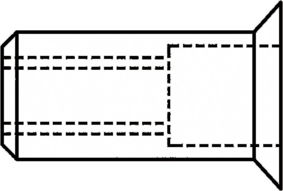Blindnietmuttern Senkkopf 90° 1455353 Material Alu Gewinde M8 Einnietschaft 11 x 20,5 mm Loch-Ø 11,1 mm Klemmbereich 4,0