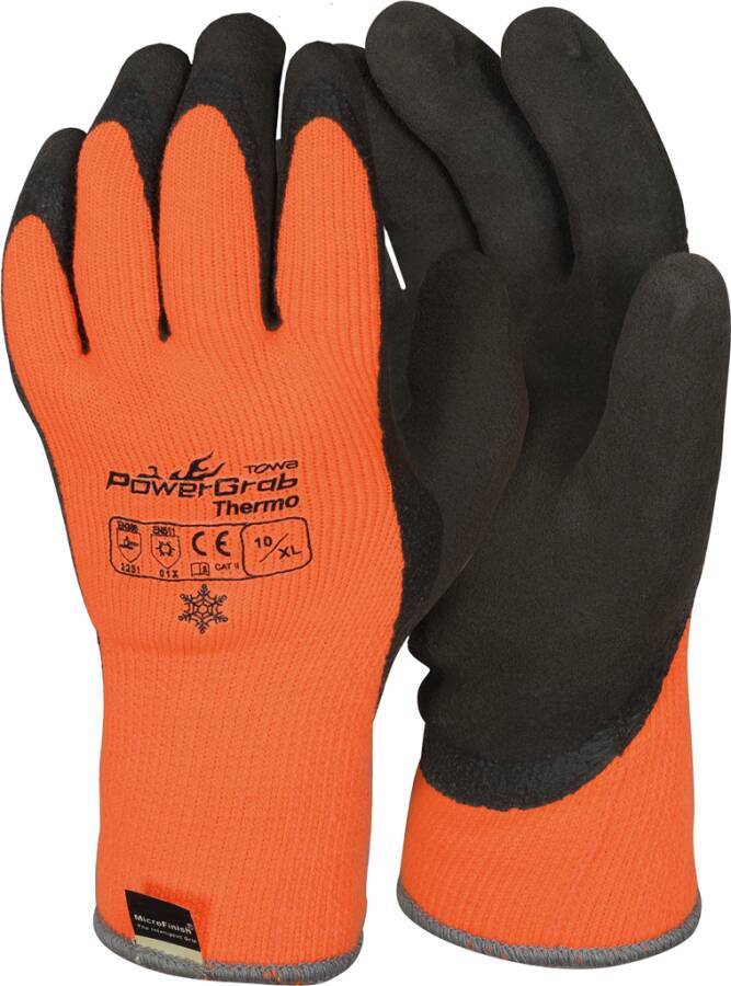 Kälteschutzhandschuh Powergrab Thermo 168.78 Größe 08 Farbe orange/schwarz Trägermaterial Acryl/Polyester Beschichtung M