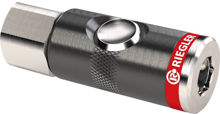 Druckknopf-Sicherheitskupplung NW 7,4 199979 SW 21 mm Typ Innengewinde Anschluss G 1/4`` IG max. Druck 12 bar Länge 71,3