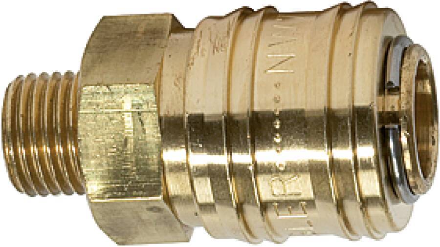 Schnellverschlusskupplung NW 7,2 115614 SW 21 mm Typ Außengewinde Anschluss G 3/8`` AG max. Druck 35 bar Länge 39 mm