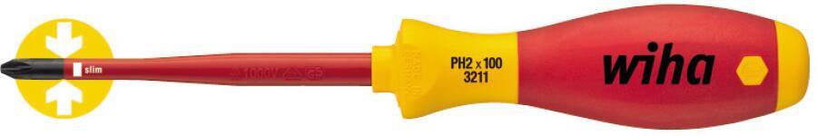 VDE-Schraubendreher SlimFix PH/PZ 35393 Größe 1 PH / PZ Typ PH Klingenlänge 80 mm Gesamtlänge 191 mm