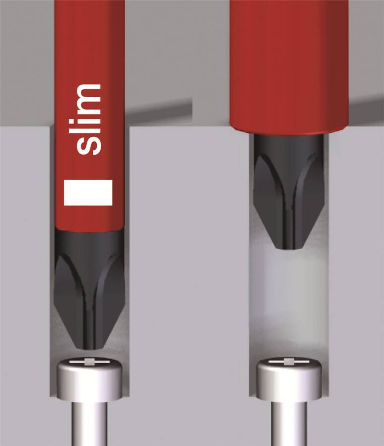 VDE-Schraubendreher SlimFix Schlitz 35392 Schneidenbreite 6,5 mm Schneidenstärke 1,2 mm Klingenlänge 150 mm Gesamtlänge