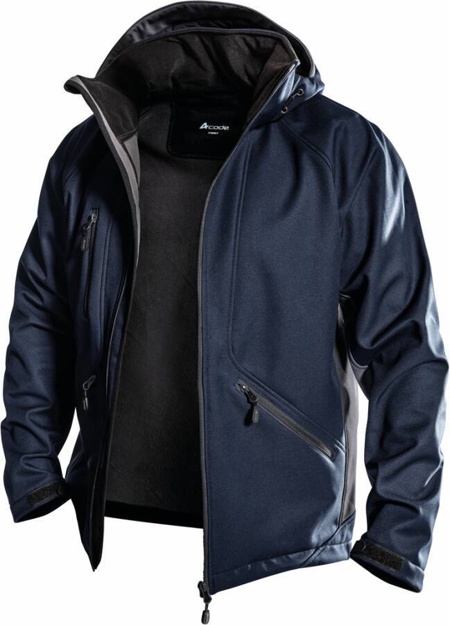 Windwear Softshelljacke Herren 1414 SHI 124149-996-2XL Größe XXL Farbe schwarz / grau Ausführung Herren