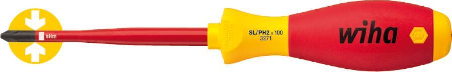 VDE-Schraubendreher slimFix Xeno 35502 Größe 1 SL/PH / SL/PZ Typ SL/PH Klingenlänge 80 mm Gesamtlänge 191 mm