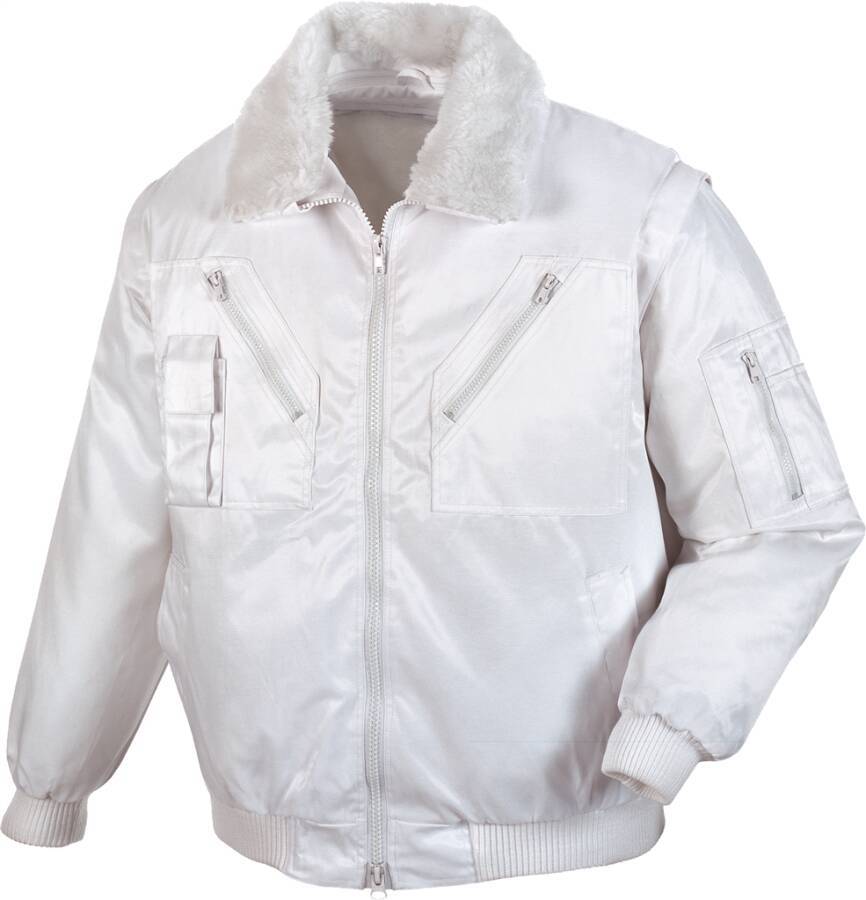 Pilotenjacke mit austrennbaren Ärmeln 7375101L Größe L Farbe weiß