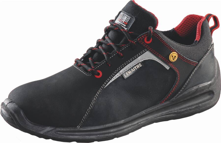 Sicherheitshalbschuh/-hochschuh S3 Super X ESD 1261-45 Größe 45 Farbe schwarz, rot gesteppt Typ Halbschuh Modell Super