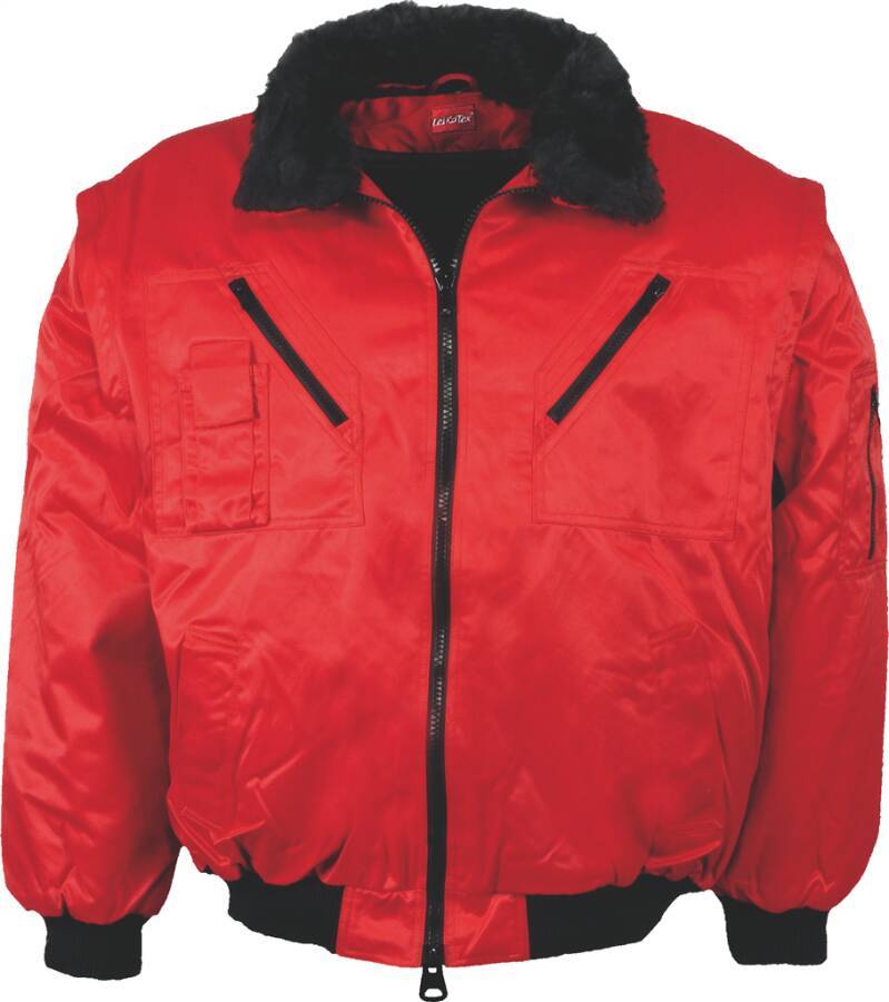Pilotenjacke mit austrennbaren Ärmeln 7375112M Größe M Farbe rot