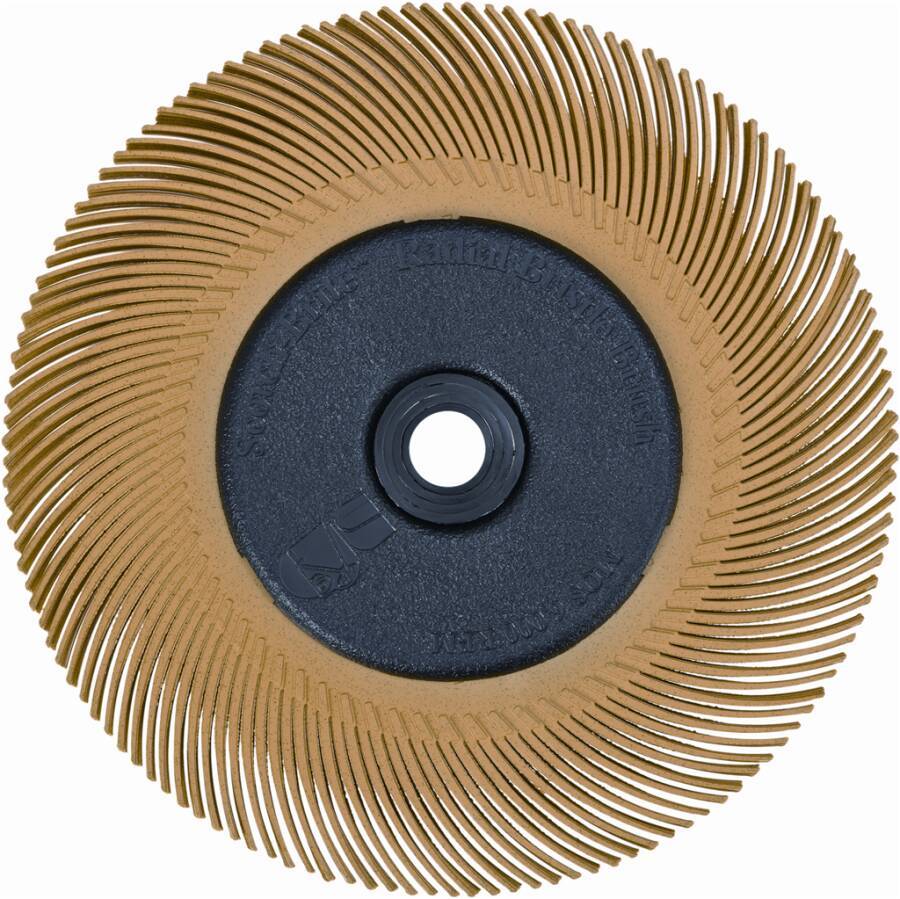 Radiale Bristle Bürste BB-ZB 33212N Farbe weiß Ausführung mit gebogenen Lamellen, flexibel Bürsten-Ø 150 mm Körnung 120