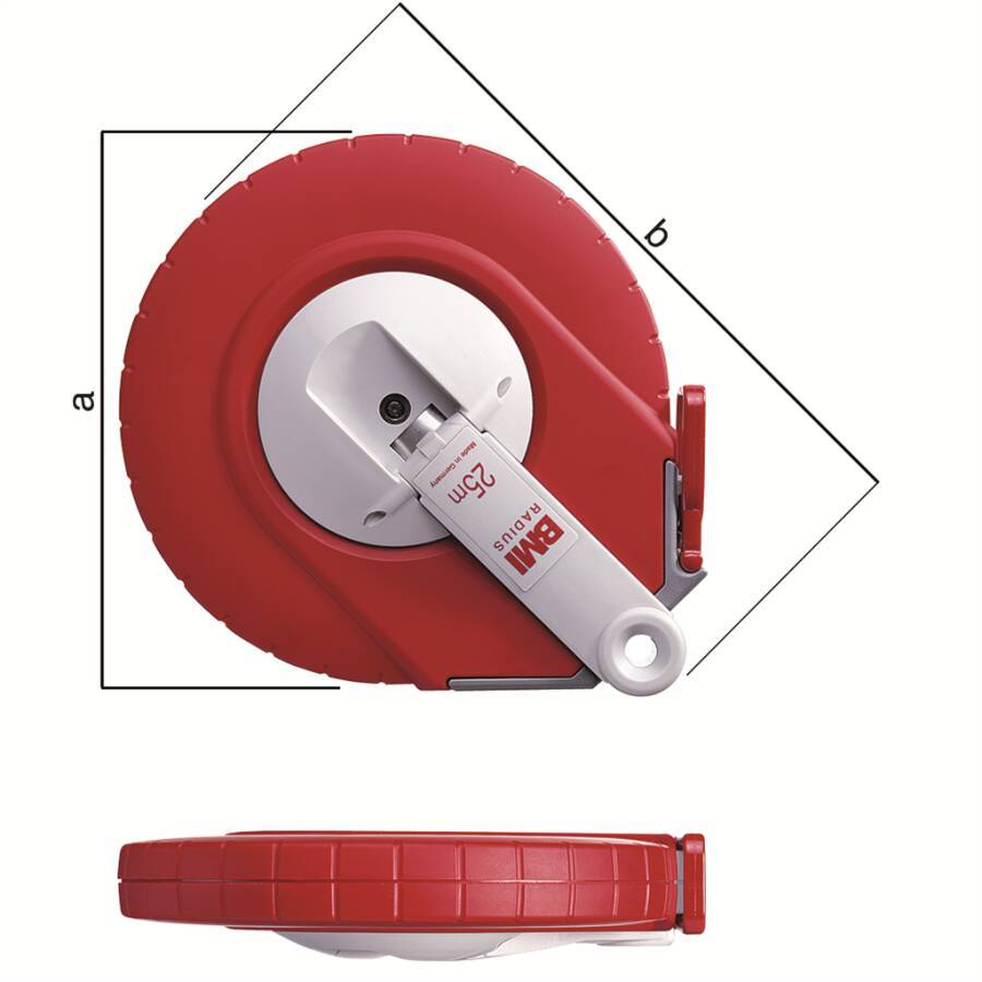 Kapselbandmaße aus Glasfaser cm-Teilung 520221020A Länge 20 m Abmessung (axb) 145 x 175 mm Ausführung Glasfaser