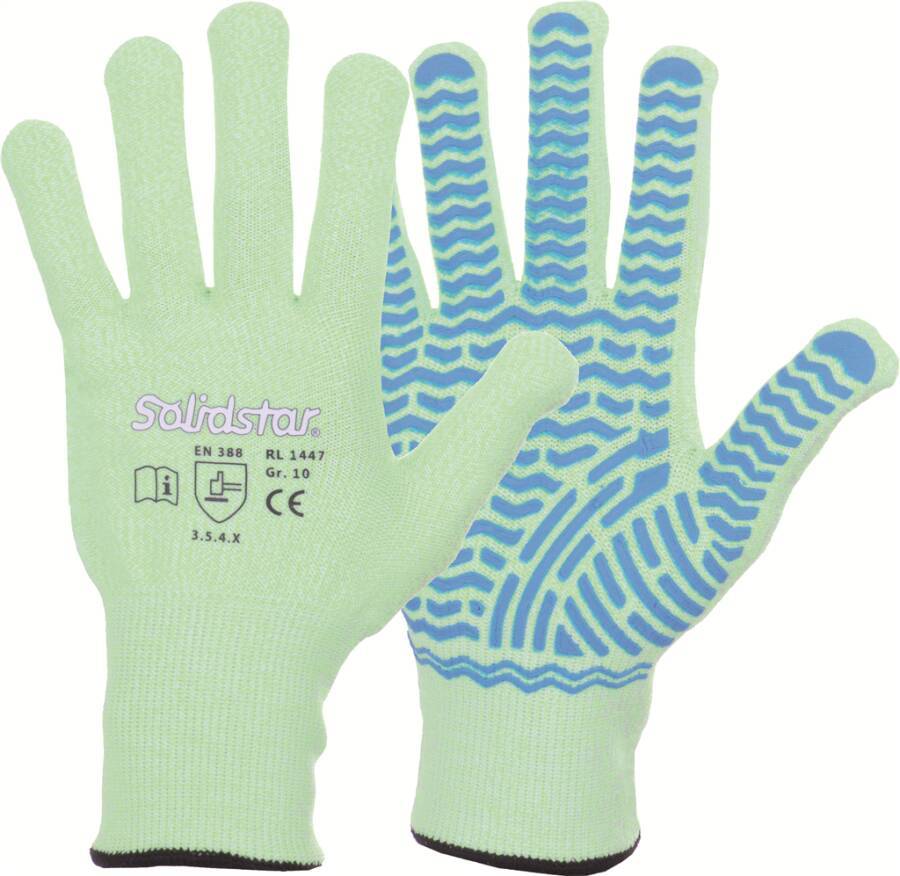 Schnittschutzhandschuh Neon/Grip 71062311 Größe 11 Farbe neongelb/blau Trägermaterial Spezialfaser Beschichtung Latex