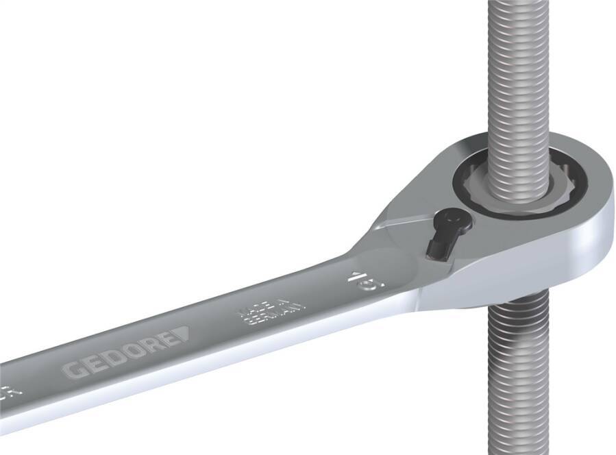 Ratschen-Ringmaulschlüssel 2297280 SW 11 mm Typ abgewinkelt mit Hebel Länge 164 mm Arbeitswinkel 7 ° Ringstärke 8,1 mm R