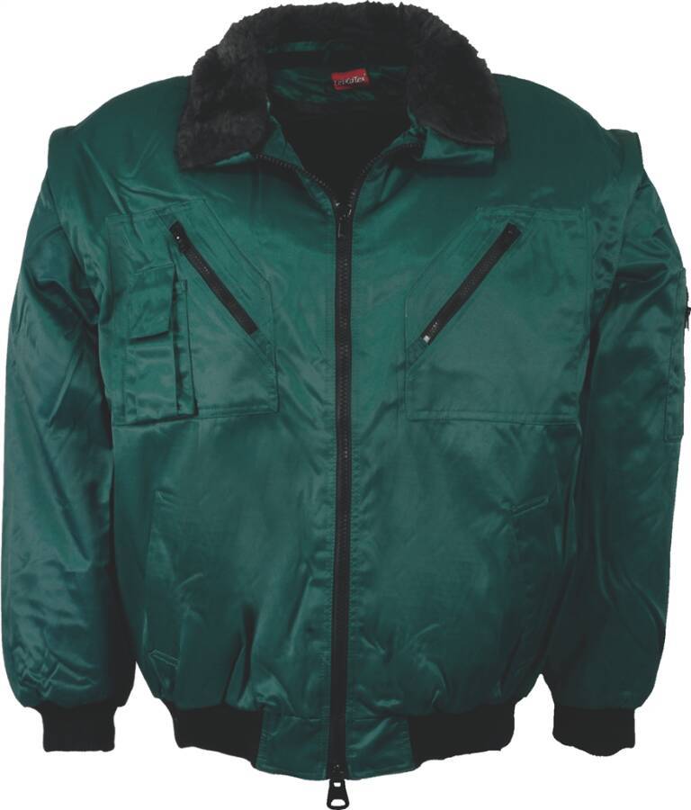 Pilotenjacke mit austrennbaren Ärmeln 7375120S Größe S Farbe grün