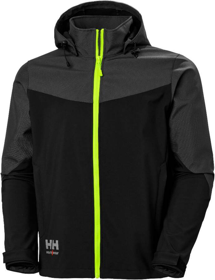 Softshelljacke OXFORD 74290_999-XL Größe XL Farbe schwarz / grau