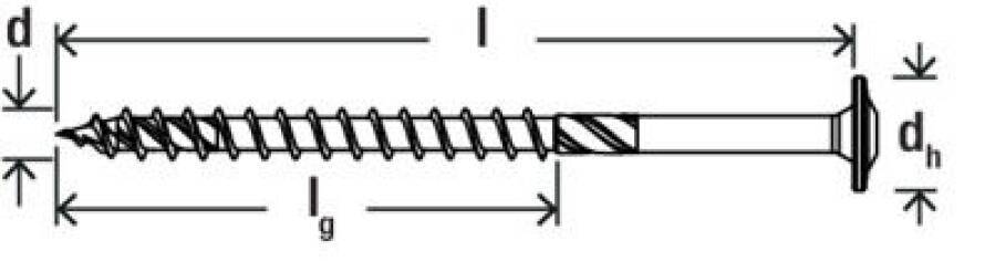 Holzbauschrauben PowerFast II Tellerkopf mit Innenstern TX, gvz, blau passiviert, Teilgewinde 566332 Norm FPF-II-WTP-8-B