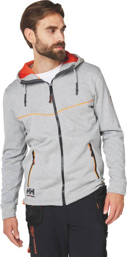 Kapuzen-Sweatjacke CHELSEA EVO 79197_930-XL Größe XL Farbe grau